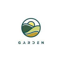 vert jardin logo conception idée vecteur