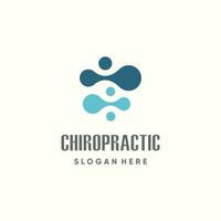 chiropratique logo conception avec Frais et Créatif abstrait idée vecteur