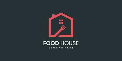 nourriture maison logo conception collection avec moderne concept vecteur