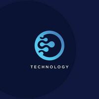 La technologie logo conception avec Frais et Créatif unique idée vecteur