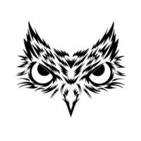 illustration vecteur graphique de hibou visage tribal conception