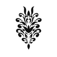 illustration vecteur graphique de tribal art noir floral ornement