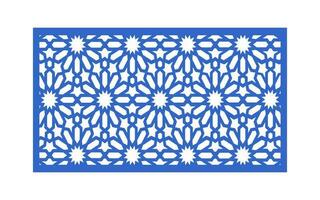 décoratif bleu motifs, islamique, floral et géométrique modèle pour cnc laser Coupe vecteur