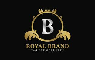 lettre b Royal marque luxueux cercle Cadre initiale vecteur logo conception