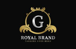 lettre g Royal marque luxueux cercle Cadre initiale vecteur logo conception