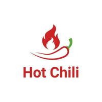 rouge chaud le Chili logo conception modèle vecteur