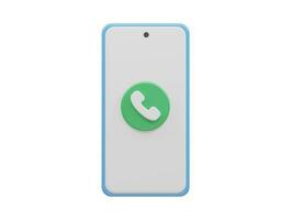 téléphone appel icône vecteur 3d rendre transparent