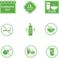 icône de style silhouette icône de célébration islamique arabe ramadan vecteur