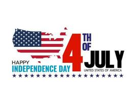 le Quatrième de juillet est le naissance de Amérique. il est le journée célébrer indépendance journée. content vacances vecteur