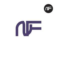 lettre nf monogramme logo conception vecteur