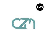 lettre czm monogramme logo conception vecteur