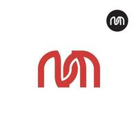 lettre nm monogramme logo conception vecteur