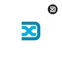 lettre dx monogramme logo conception vecteur