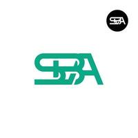 lettre sba monogramme logo conception vecteur