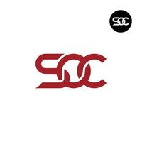 lettre soc monogramme logo conception vecteur