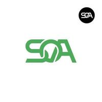 lettre soa monogramme logo conception vecteur