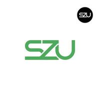 lettre szu monogramme logo conception vecteur