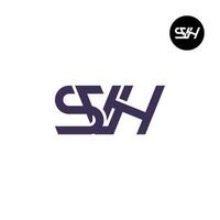 lettre svh monogramme logo conception vecteur