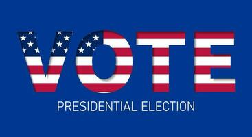 voter texte dans papier Couper style. présidentiel élection dans Etats-Unis vecteur