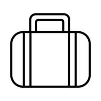 icône de style de ligne de voyage valise