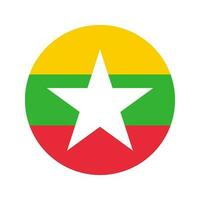 illustration simple du drapeau du myanmar pour le jour de lindépendance ou les élections vecteur