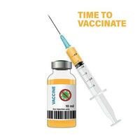 médical seringue avec vaccin. virus vaccination concept vecteur