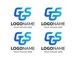 vecteur abstrait ggs lettre logo ensemble. ggs monogramme initiale forme lettre paquet entreprise logo conception.