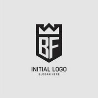 initiale bf logo bouclier forme, Créatif esport logo conception vecteur