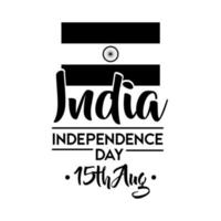 célébration de la fête de l'indépendance de l'inde avec le style de la silhouette du drapeau vecteur