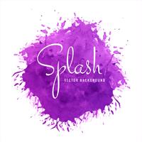 Splash de fond aquarelle violet vecteur