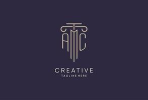 ac logo initiale pilier conception avec luxe moderne style meilleur conception pour légal raffermir vecteur