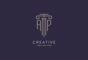 ap logo initiale pilier conception avec luxe moderne style meilleur conception pour légal raffermir vecteur