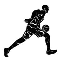 images de basketball joueur mouvements, adapté pour affiches, logos, Vêtements conceptions, et plus vecteur