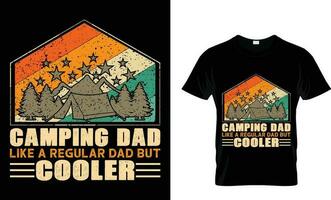 camping papa comme une ordinaire papa mais plus frais, rétro ancien t-shirt, camping amoureux t-shirt, typographt vecteur