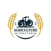 tracteur ferme agriculture logo conception vecteur illustration