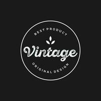logo conception typographie ancien rétro badge pour affaires , Vêtements , coiffeur , restaurant et bar. vecteur