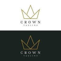 ancien d'or Royal couronne logo modèle conception avec élégant et luxe géométrique Créatif idée.logo pour entreprise, beauté et salon. vecteur