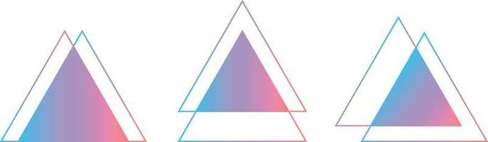 ensemble de triangulaire modèles pour présentation dans pente couleurs. Triangle formes avec une copie espace pour le texte. vecteur illustration