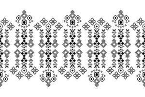 ethnique géométrique en tissu modèle traverser point.ikat broderie ethnique Oriental pixel noir blanc Contexte. abstrait, vecteur, illustration. texture, vêtements, cadre, décoration, motifs, soie fond d'écran. vecteur
