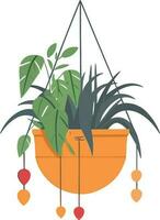 pendaison fleur pot, plante pot illustration, pendaison fleur pot, plante pot pour Accueil décor vecteur