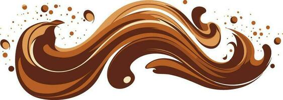 Chocolat éclaboussures vagues illustration dans isolé Contexte vecteur