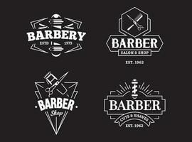 coiffeur magasin logo conception avec Contexte vecteur