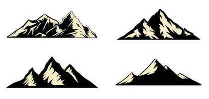 montagnes silhouette vecteur art et illustration