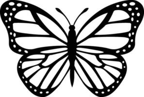 noir papillon conception main dessiné. vecteur