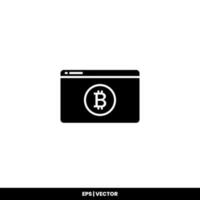 bitcoin icône Paiement symbole signe. crypto-monnaie logos. Facile vecteur. vecteur