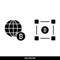 bitcoin icône Paiement symbole signe. crypto-monnaie logos. Facile vecteur. vecteur