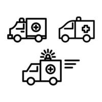 icône d'ambulance sur fond blanc. vecteur