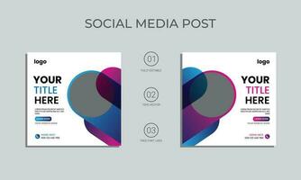 moderne social médias Publier conception. vecteur social médias Publier modèle. abstrait forme affiche conception