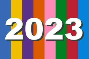 lgbt fierté mois 2023 sur coloré Contexte vecteur et illustration concept.