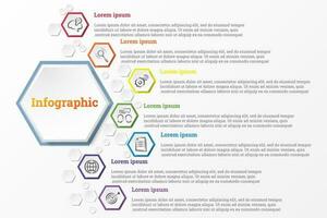 infographie cette fournit une détaillé rapport de le entreprise, divisé dans sept les sujets. vecteur